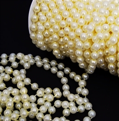 10mm Strung Plastic Pearls - Ivory