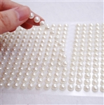 6mm Adhesive Half Pearls