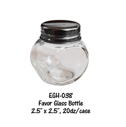 2 1/2" Glass Bottle with Lid