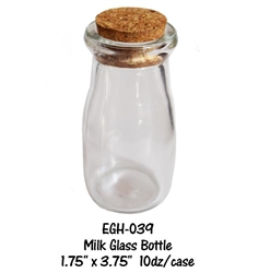 3 3/4" Glass Bottle with Cork