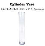 24" Cylinder Glass Vase