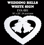 EVA Sign - Double Bell/Heart - White