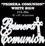 EVA Sign - Primera Communion - White